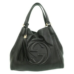 Gucci Soho Interlocking GG Pebbled Leather Tote